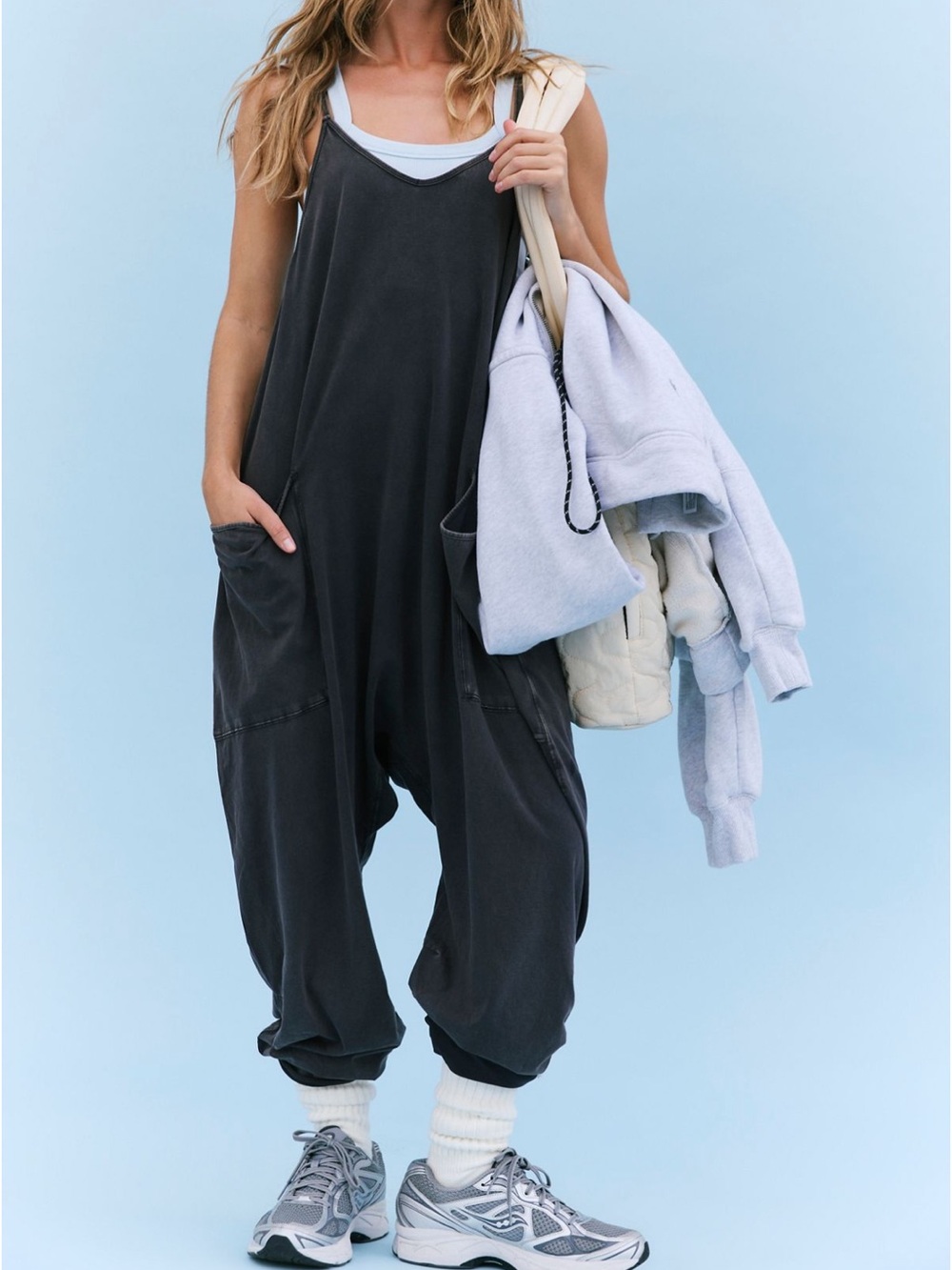 Free People Hot shot black Jumpsuit